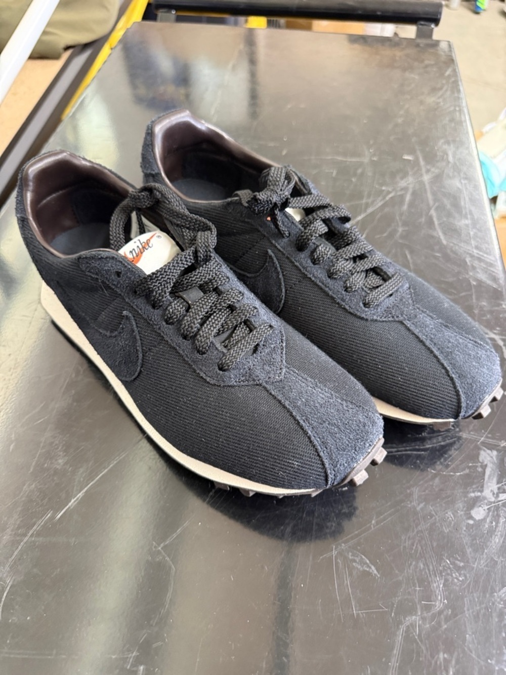 Nike Women's Black Canvas Retro Running Sneakers